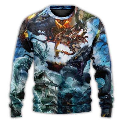 Christmas Sweater / S Dragon Battle Of Gods - Sweater - Ugly Christmas Sweaters - Owls Matrix LTD