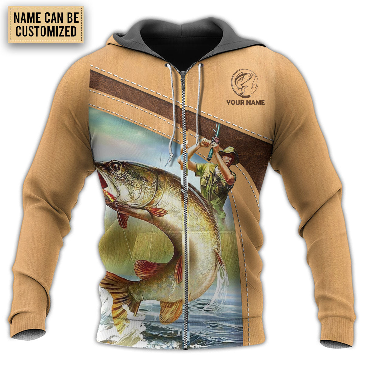 Zip Hoodie / S Fishing An Old Fisherman And The Best Catch Personalized - Hoodie - Owls Matrix LTD