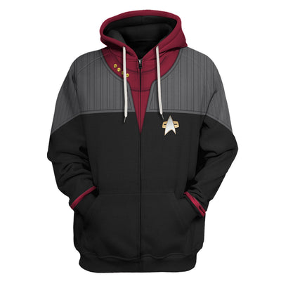 Star Trek Standard Uniform 2370s Command Division Cool - Hoodie + Sweatpant