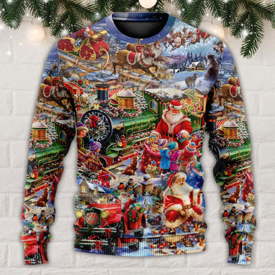 Christmas Joy Love Peace Family Laughter - Sweater - Ugly Christmas Sweaters - Owls Matrix LTD