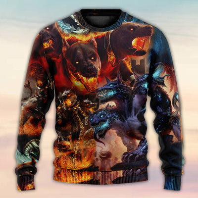 Dog Larva And Frozen - Sweater - Ugly Christmas Sweaters - Owls Matrix LTD