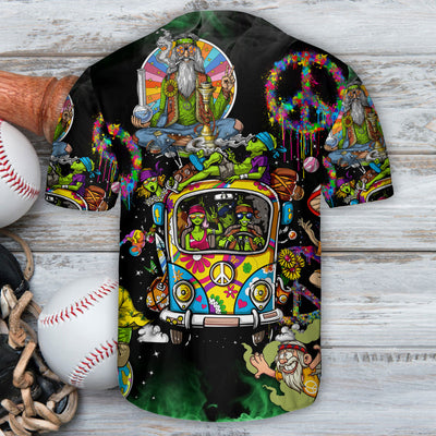 Hippie Smokey Life Art - Baseball Jersey - Owls Matrix LTD
