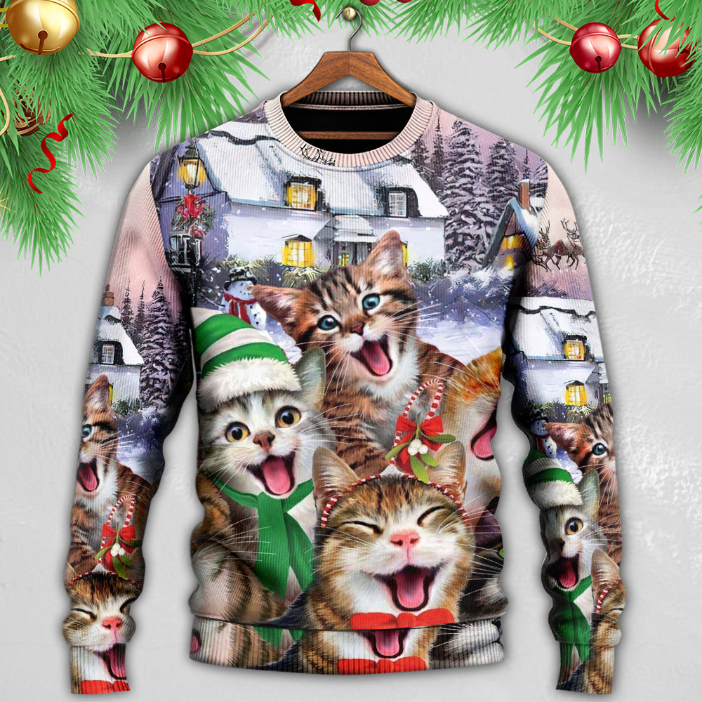 Christmas Cat I'm The Only One You Need - Sweater - Ugly Christmas Sweaters - Owls Matrix LTD