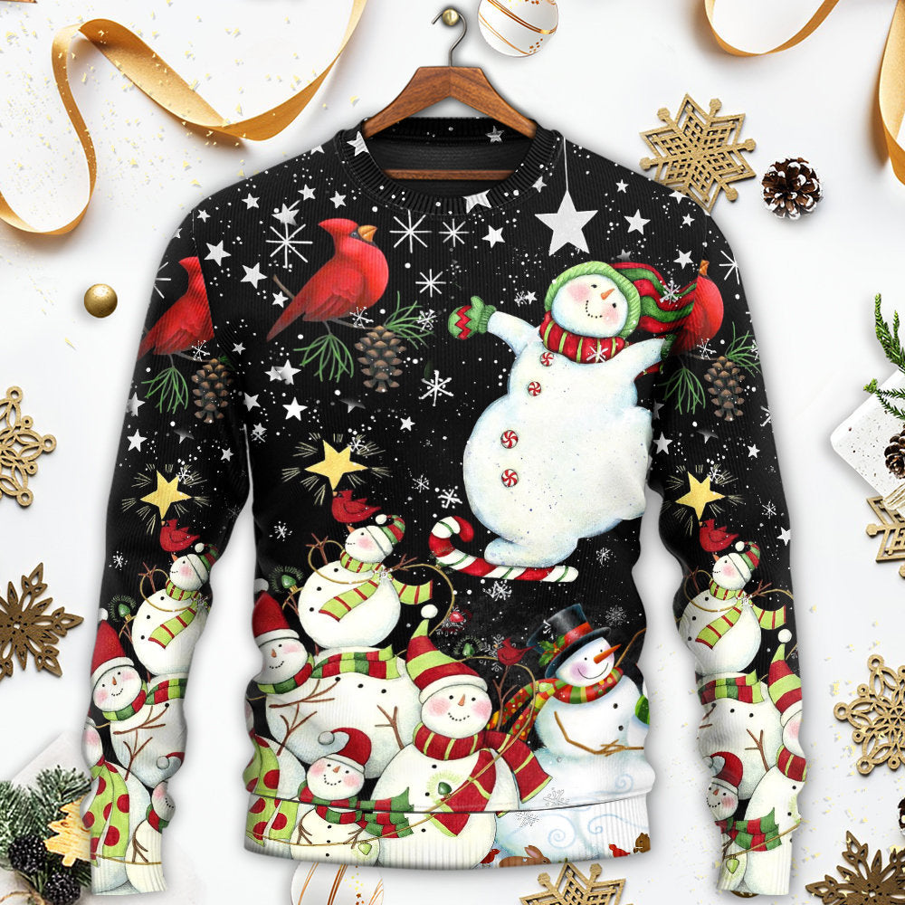 Christmas The World Of Christmas With Snowman - Sweater - Ugly Christmas Sweaters - Owls Matrix LTD