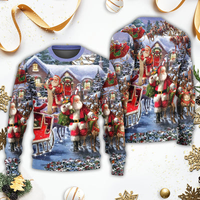 Christmas Santa Claus Comes Tonight - Sweater - Ugly Christmas Sweaters - Owls Matrix LTD