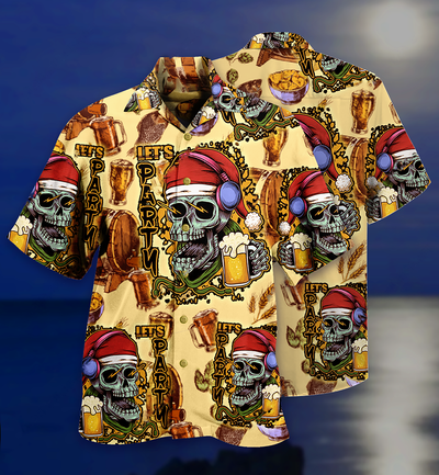Skull Merry Xmas - Hawaiian Shirt - Owls Matrix LTD