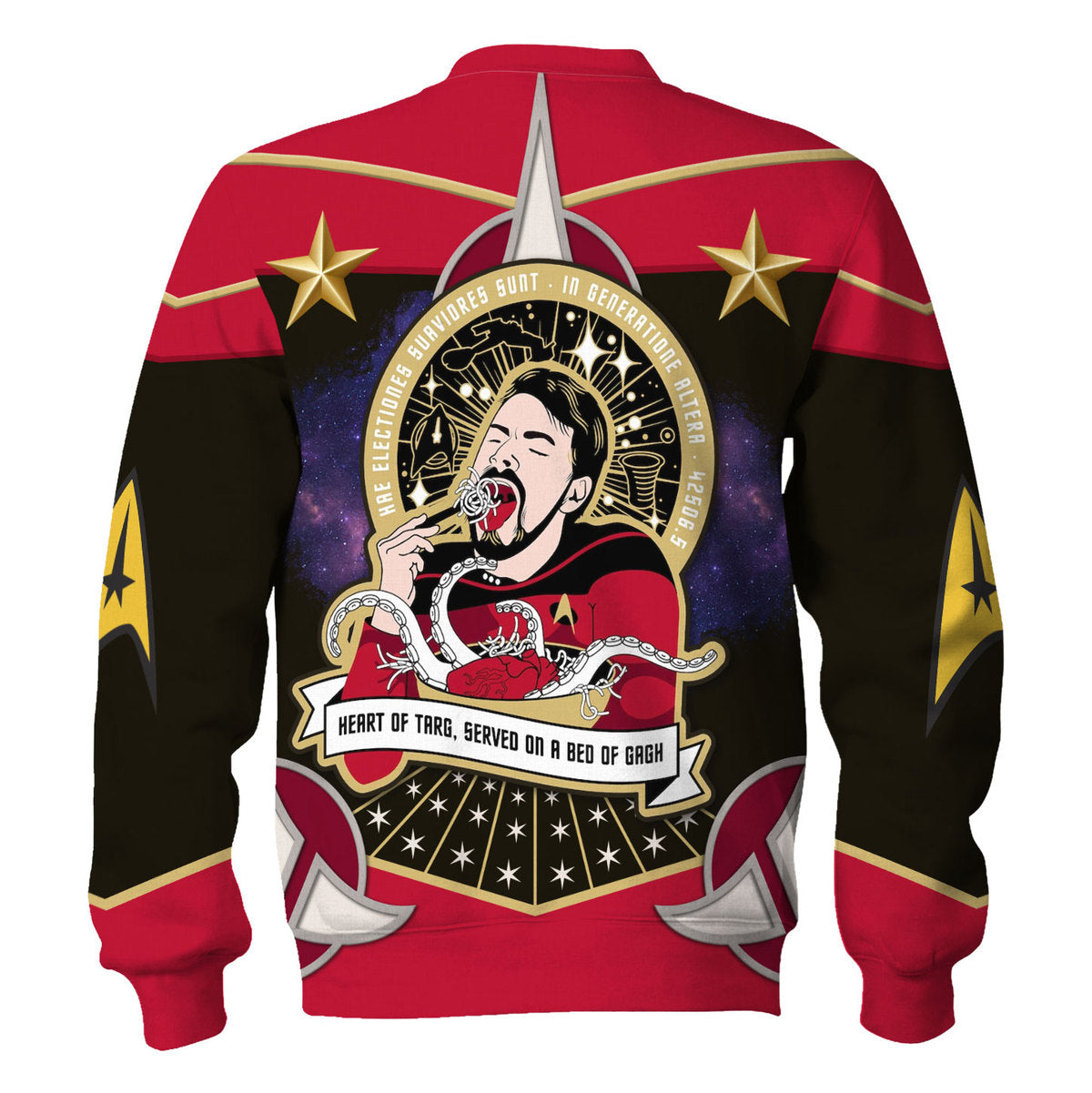 Star Trek Riker the Klingon Foodie Cool - Sweater - Ugly Christmas Sweater