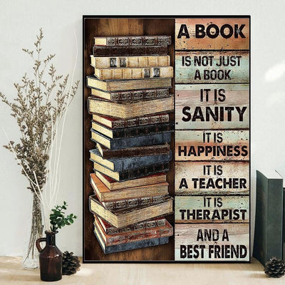 Book A Book Isn't Just A Book It is Therapist And A Best Friend - Vertical Poster - Owls Matrix LTD
