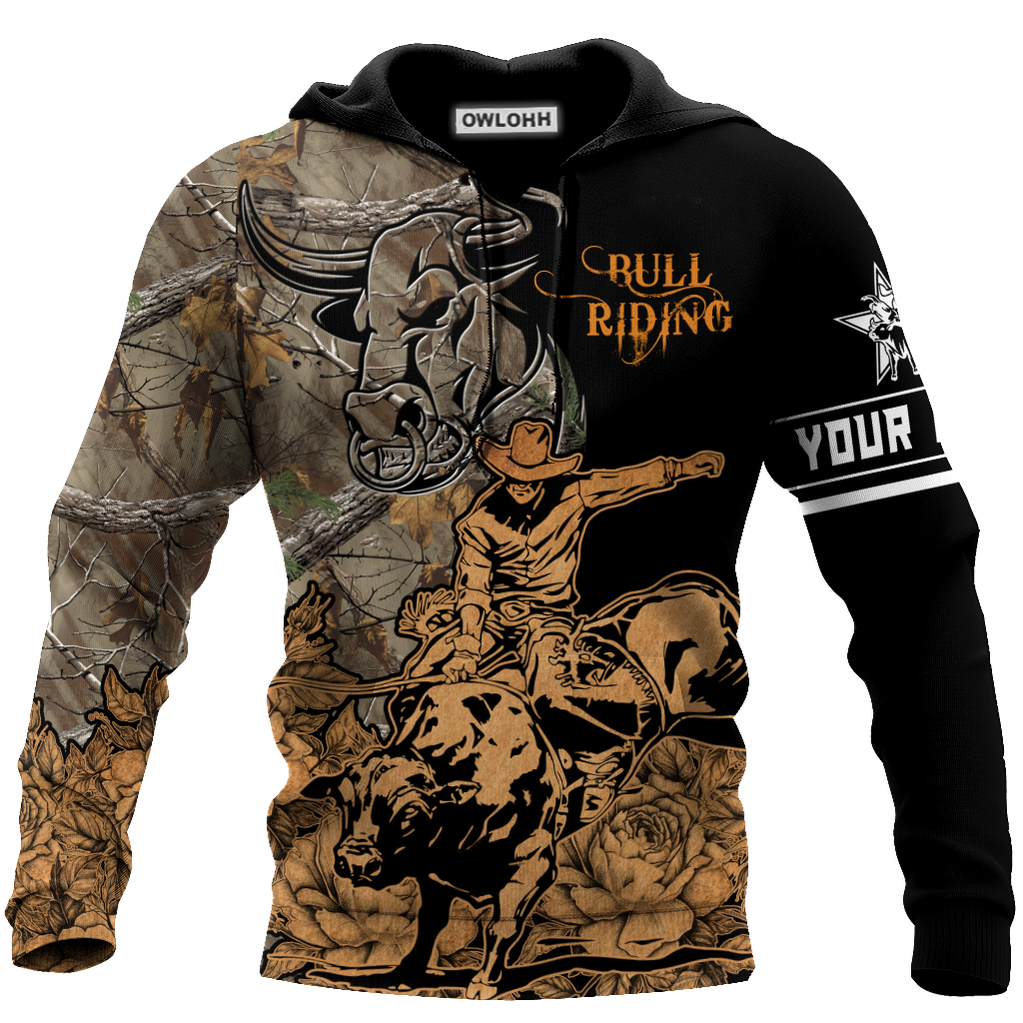 Bull Riding Cool So Strong Personalized - Hoodie - Owls Matrix LTD