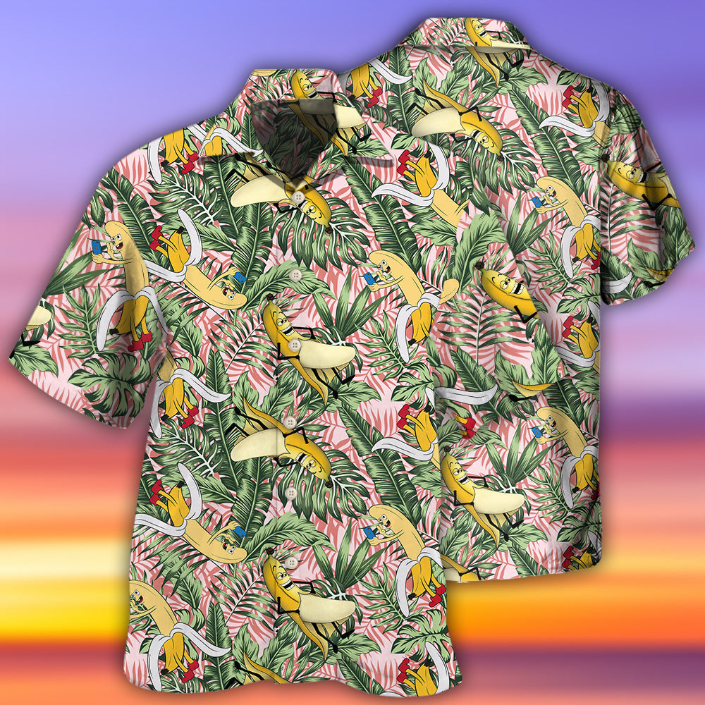 Fruit Banana Adult Humor - Hawaiian Shirt - Owls Matrix LTD