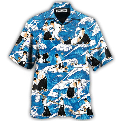 Hawaiian Shirt / Adults / S Aikido Make Me Strong - Hawaiian Shirt - Owls Matrix LTD