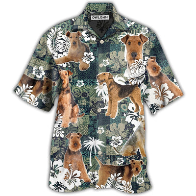 Hawaiian Shirt / Adults / S Airedale Terrier Dog Lover Tropical - Hawaiian Shirt - Owls Matrix LTD