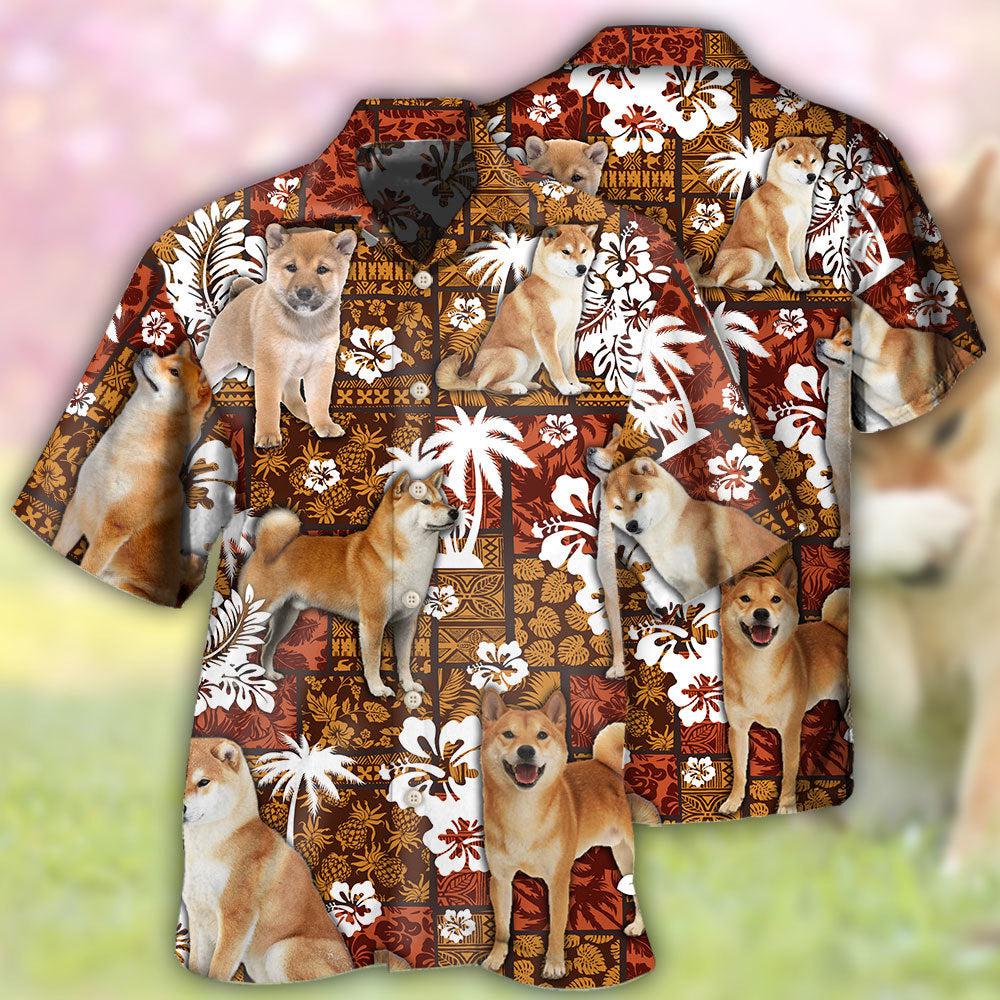 Akita Dog Lovely Tropical Style - Hawaiian Shirt - Owls Matrix LTD