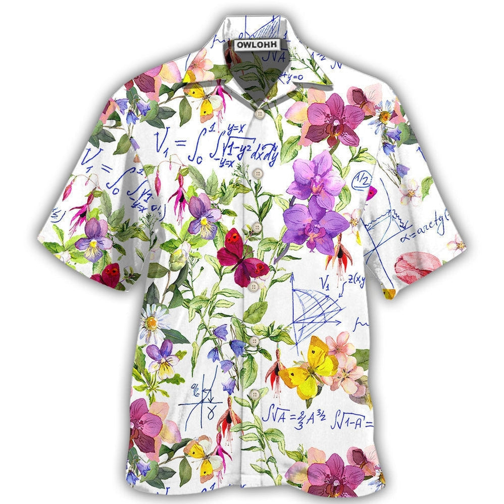 Hawaiian Shirt / Adults / S Math Floral Lovely Style - Hawaiian Shirt - Owls Matrix LTD
