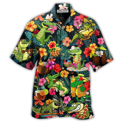 Hawaiian Shirt / Adults / S Alligator Animals Bite You Later Alligator Funny - Hawaiian Shirt - Owls Matrix LTD