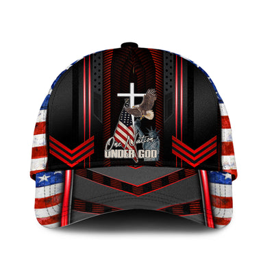America Eagle One Nation Under God - Classic Cap - Owls Matrix LTD