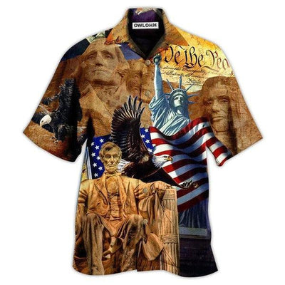 Hawaiian Shirt / Adults / S America Land Of America - Hawaiian Shirt - Owls Matrix LTD