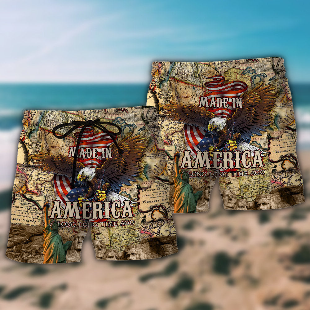 America Long Time Ago Made In America - Beach Short - Owls Matrix LTD