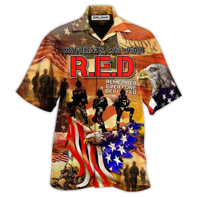 Hawaiian Shirt / Adults / S Veteran America My Patriotic Heart Beats - Hawaiian Shirt - Owls Matrix LTD