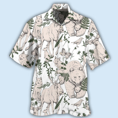 Animals Wild Animals Forest Basic Style - Hawaiian Shirt - Owls Matrix LTD