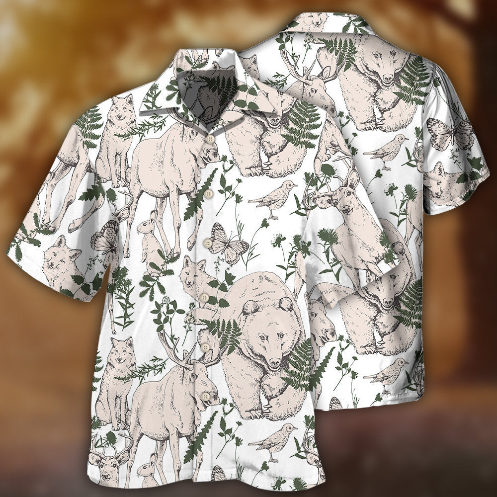 Animals Wild Animals Forest Basic Style - Hawaiian Shirt - Owls Matrix LTD