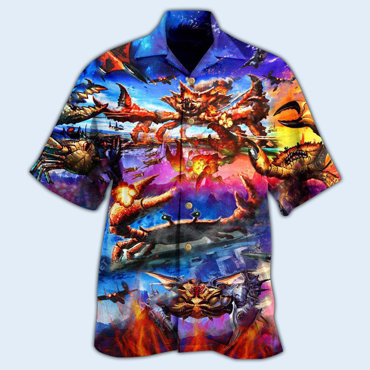 Crab King Of Crab War So Stunning - Hawaiian Shirt - Owls Matrix LTD