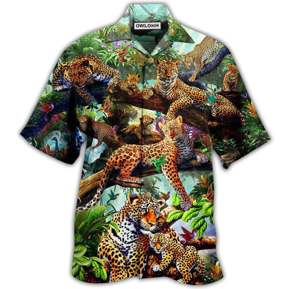 Hawaiian Shirt / Adults / S Leopard Animals Life Is Better With A Leopard In Forest - Hawaiian Shirt - Owls Matrix LTD