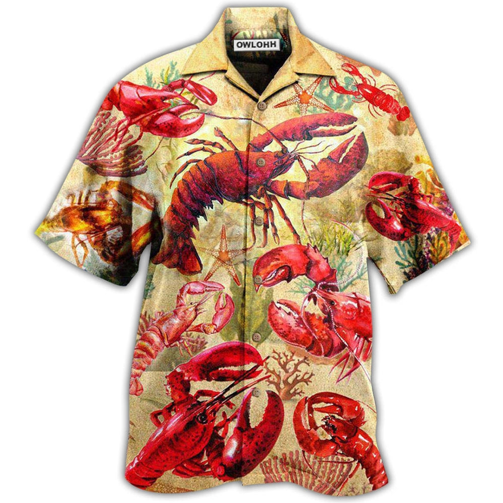 Hawaiian Shirt / Adults / S Shrimp Animals Red In The Ocean - Hawaiian Shirt - Owls Matrix LTD