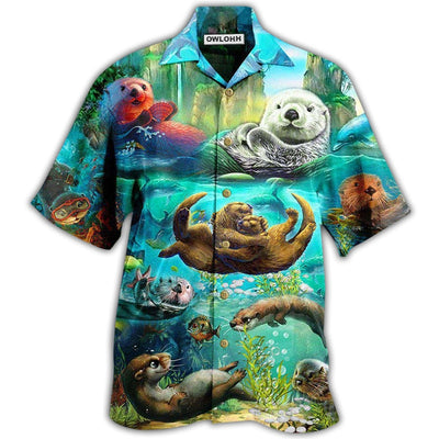 Hawaiian Shirt / Adults / S Otter Animals You Are My Otter Half In The Ocean - Hawaiian Shirt - Owls Matrix LTD