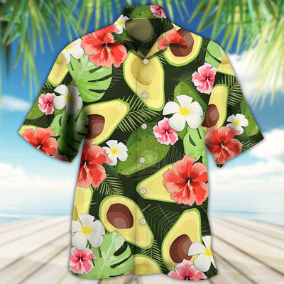 Avocado Tropical Floral - Hawaiian Shirt - Owls Matrix LTD