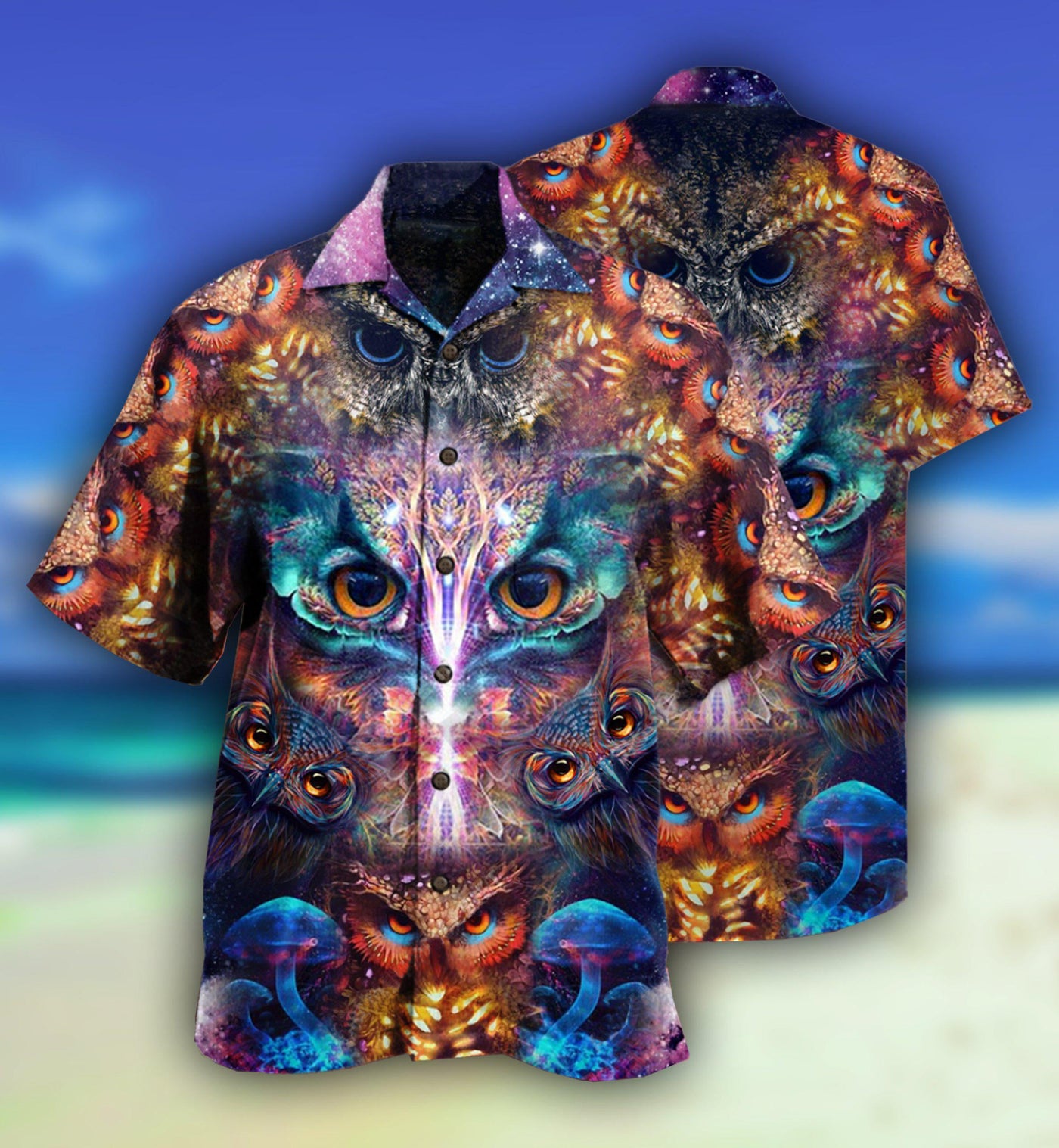 Owl Awesome Eyes Mysterious - Hawaiian Shirt - Owls Matrix LTD