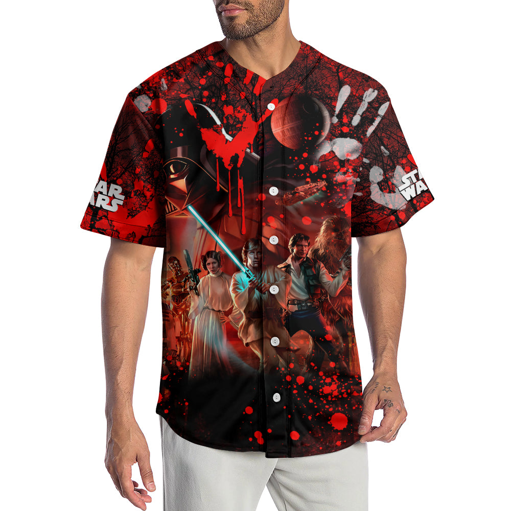 Halloween Star Wars Horror Blood Scary - Baseball Jersey