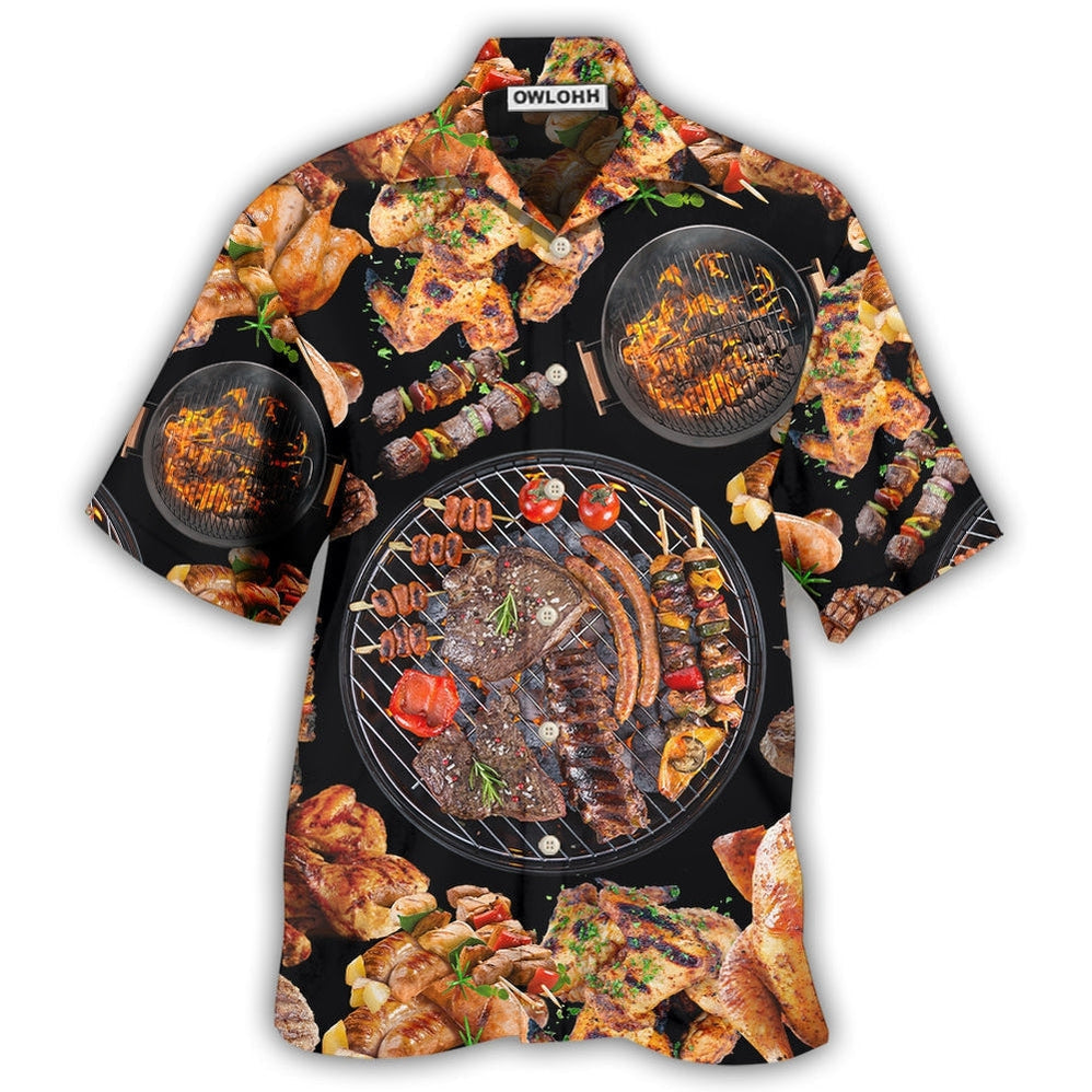Hawaiian Shirt / Adults / S BBQ Delicious Meal For Life - Hawaiian Shirt - Owls Matrix LTD
