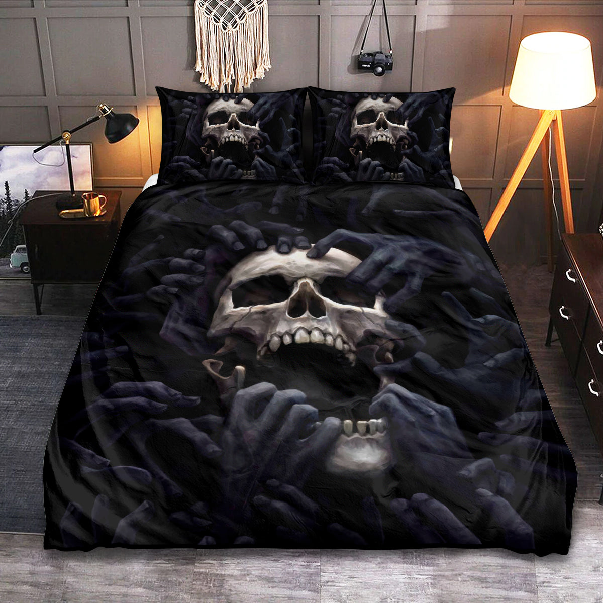 Skull Love Darkness Amazing - Bedding Cover - Owls Matrix LTD