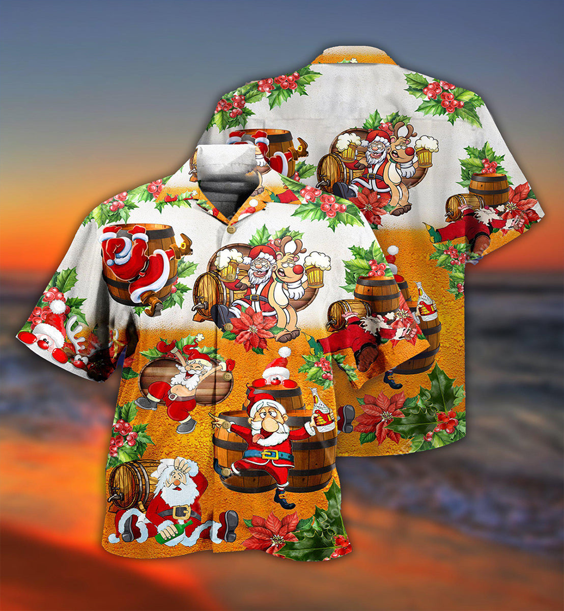 Christmas Beer Christmas Dear Santa Heres Your Beer - Hawaiian Shirt - Owls Matrix LTD