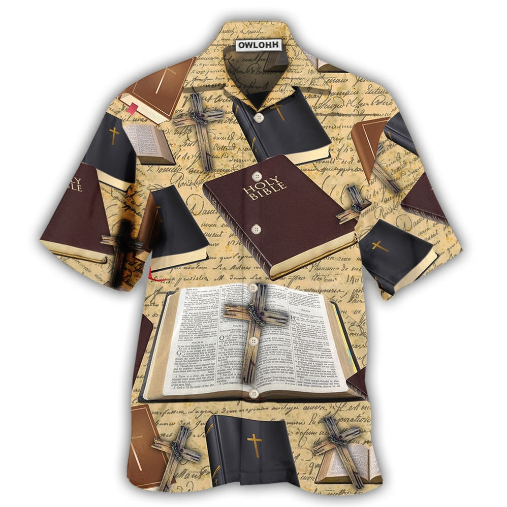 Hawaiian Shirt / Adults / S God Bible I Just Need My Bible Paper - Hawaiian Shirt - Owls Matrix LTD