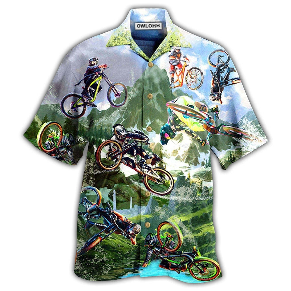 Hawaiian Shirt / Adults / S Bike Don't Follow Me You Won't Make It Cool Style - Hawaiian Shirt - Owls Matrix LTD