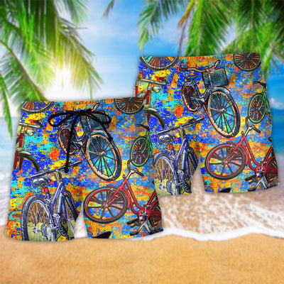 Bike Love Summer Color Style - Beach Short - Owls Matrix LTD