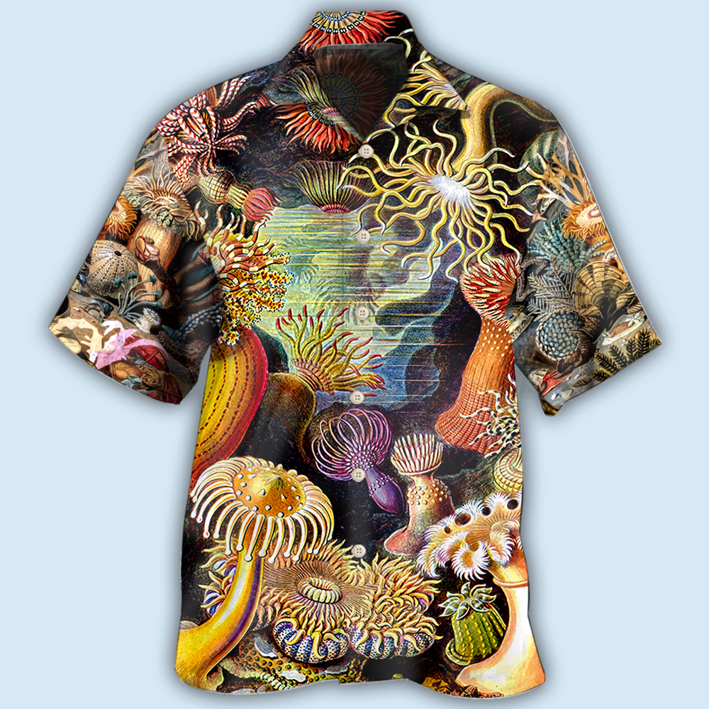 Ocean Biology Ocean Lover Basic Background - Hawaiian Shirt - Owls Matrix LTD