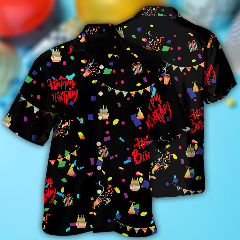 Birthday Happy Birthday Party All Night - Hawaiian Shirt - Owls Matrix LTD