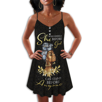 Black Women She Who Kneels Before God - Summer Dress - Owls Matrix LTD