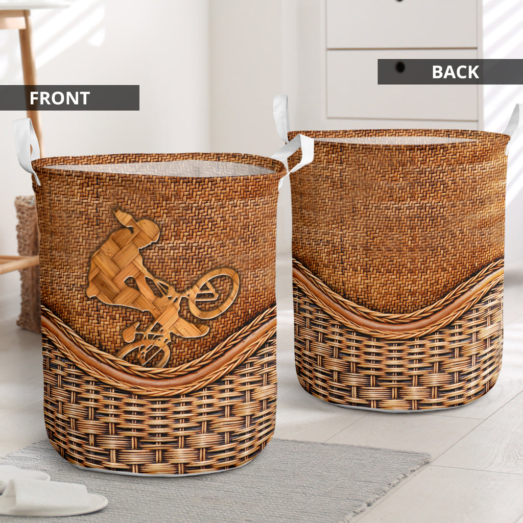 BMX Bike Rattan Teaxture - Laundry Basket - Owls Matrix LTD