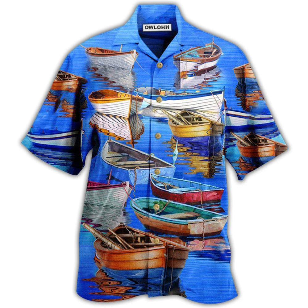 Hawaiian Shirt / Adults / S Boat Life Is Better On The Boat Blue - Hawaiian Shirt - Owls Matrix LTD