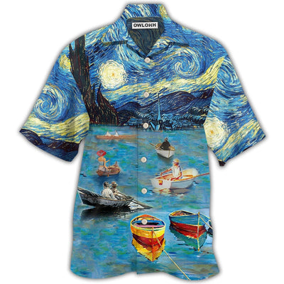Hawaiian Shirt / Adults / S Boat Mysterious Art Sky - Hawaiian Shirt - Owls Matrix LTD