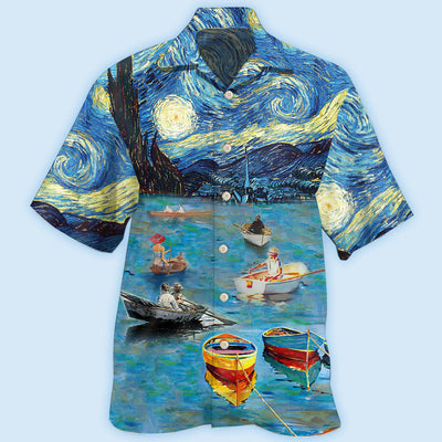 Boat Mysterious Art Sky - Hawaiian Shirt - Owls Matrix LTD
