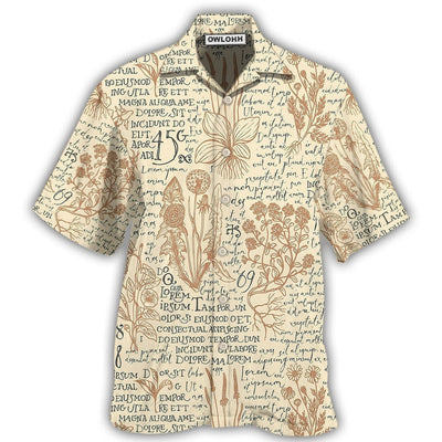 Hawaiian Shirt / Adults / S Botany Writing - Hawaiian Shirt - Owls Matrix LTD