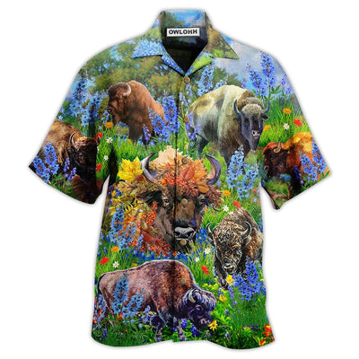 Hawaiian Shirt / Adults / S Buffalo Love Animals - Hawaiian Shirt - Owls Matrix LTD