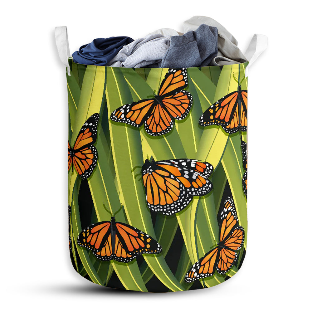 S: 17.72”x13.78” (45x35 cm) Butterfly Art Gourds Style - Laundry Basket - Owls Matrix LTD