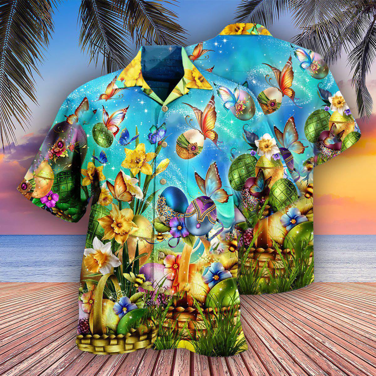 Butterfly Easter Have A Blessed Butterfly - Hawaiian Shirt - Owls Matrix LTD
