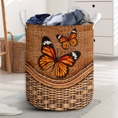 Butterfly Rattan Teaxture Amazing Style - Laundry Basket - Owls Matrix LTD